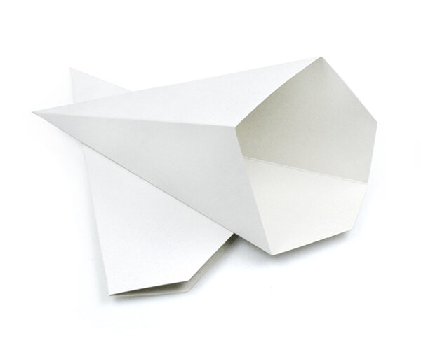 Spitztüten Pappe weiß unbedruckt 170x210x150 mm