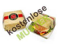 Musterartikel Burger-Box gro&szlig;, versch. Druckmotive