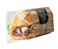 Snack Bag / Brötchentüte "Enjoy your Meal" zum Aufreißen, bedruckt, versch. Größen