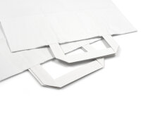 Papiertragetasche mit Henkel weiss, 26x17x25 cm