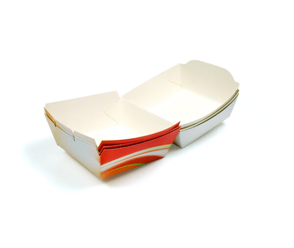 Burger-Box "Fresh & Tasty" klein, bedruckt, Palette 12.000 Stück