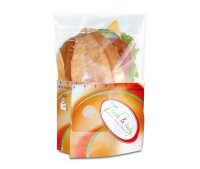 Snack Bag / Brötchentüte "Fresh & Tasty" zum Aufreißen, bedruckt, groß, 215x125, Palette 30.000 Stück