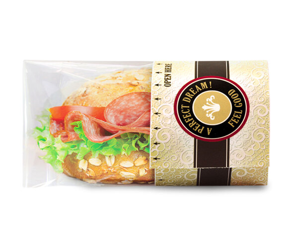 Snack Bag / Brötchentüte "FEEL GOOD" zum Aufreißen, bedruckt, klein, 180x125, Palette 45.000 Stück