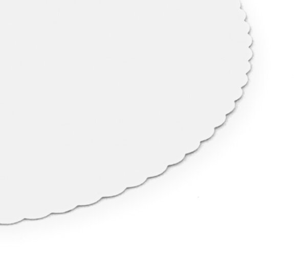 Tortenscheiben / Tortenunterlagen rund mit Wellenrand 22 cm, Palette 24.000 Stück