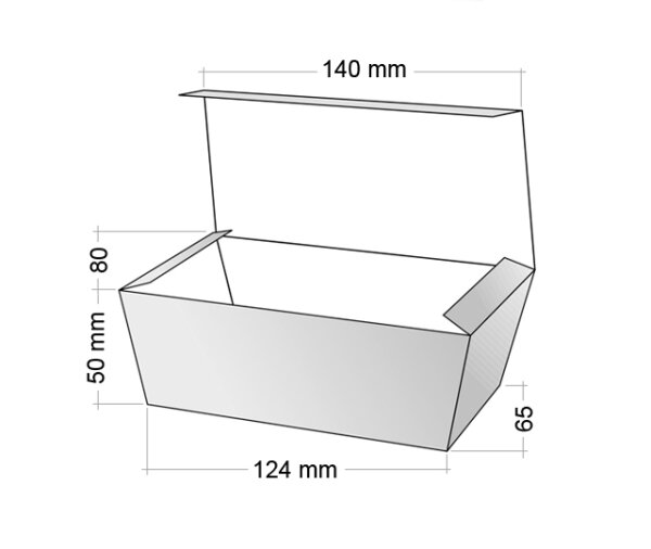 Snack-Box "Pure" mit Klappdeckel klein, braun, unbedruckt, Palette 9.000 Stück