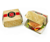Burger-Box "FEEL GOOD"  bedruckt, groß, Palette 9.600 Stück