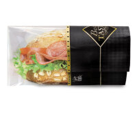 Snack Bag / Brötchentüte "Black Line" zum Aufreißen, bedruckt, klein, 180x130mm