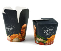 Food-Container D&ouml;ner-Box Pappe bedruckt, 26oz 710ml