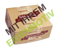 Anfrage: Kuchenkarton / Tortenkarton klein 22x22x10 cm, Recyclingkarton braun mit Fettbarriere 340g/m² 1-fbg. Druck schwarz (1C)