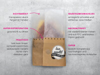 Snackbag zum Aufreißen "bon appétit" Fifty Fifty, Papier braun + Pergamin, S, 15x6,5x13 cm