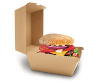 Burgerbox "Lightweight" Bio Wellpappe braun, unbedruckt