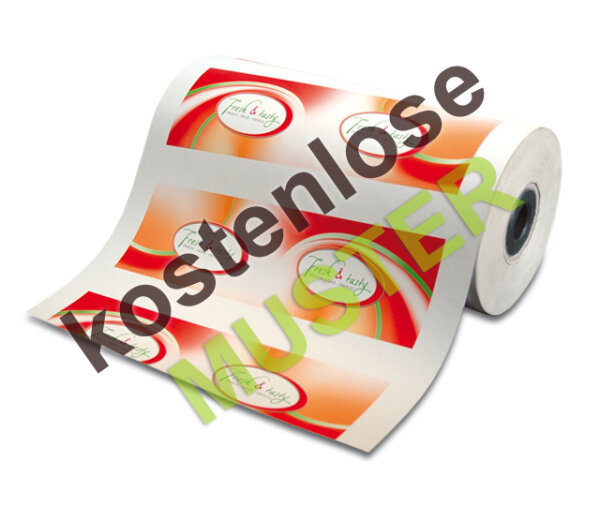 Musterartikel Rollenpapier / Einschlagpapier "Fresh & Tasty" 50cm breit, bedruckt