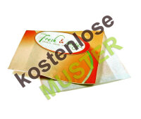Musterartikel Faltenbeutel / Brötchentüte "Fresh & Tasty" bedruckt, 200x70x360 mm